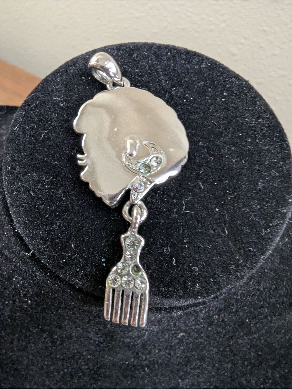Afro Charm (now on a silver tone necklace)
